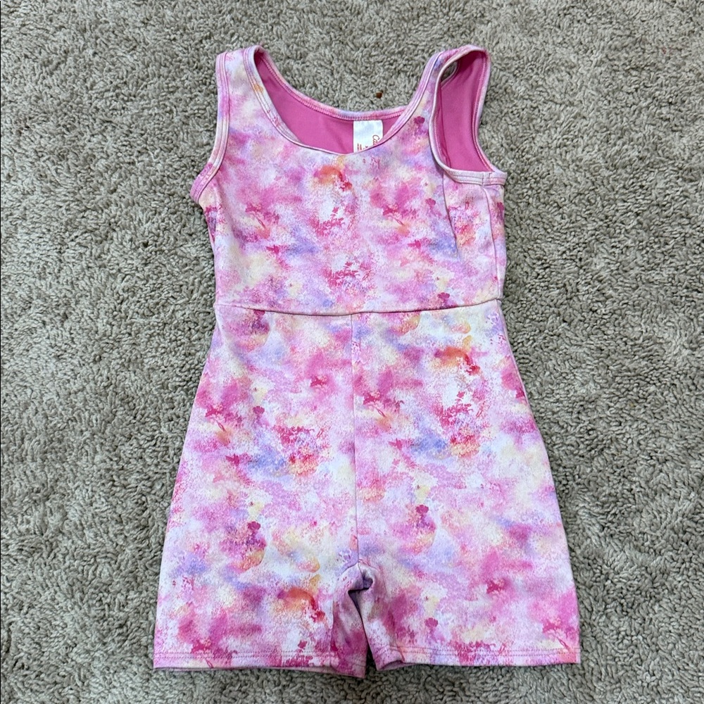Cat & Jack Pink and Purple Tie-Dye Gymnastic or Tumbling Onesie